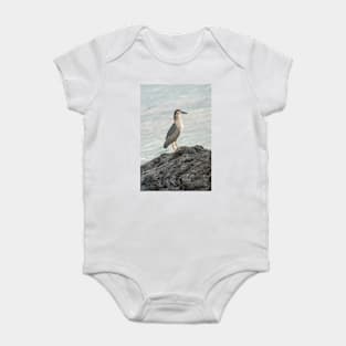 Black-crowned night heron of hawaii 5 Baby Bodysuit